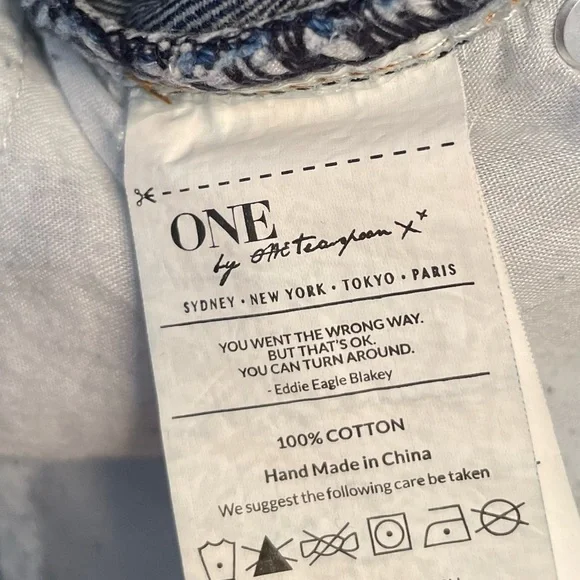 Revolve Jeans Womens 24 One Teaspoon Free Bird Dusty Destroyed Low Rise 90s Goth - Picture 13 of 14